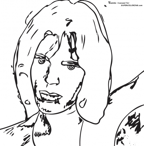 Mick Jagger By Andy Warhol  coloring page image