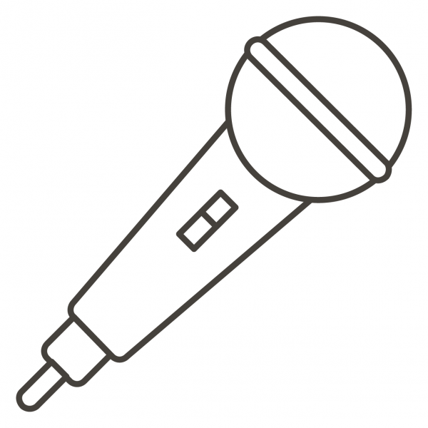 Microphone coloring page image