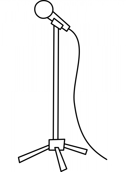 Microphone coloring page image
