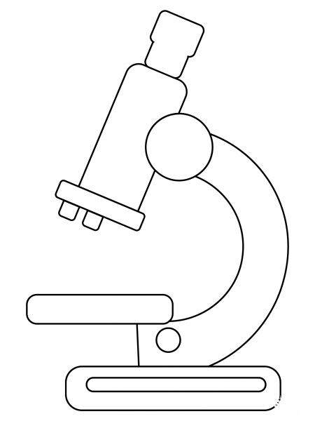 Microscope coloring page image