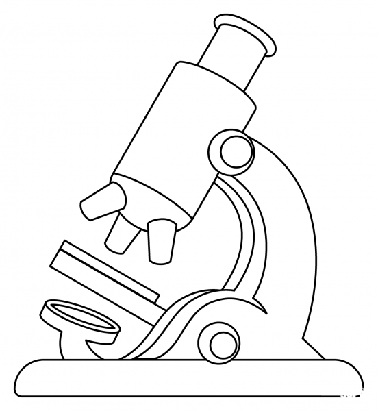 Microscope Emoji coloring page image