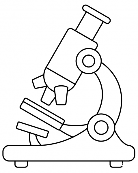 Microscope Emoji coloring page image