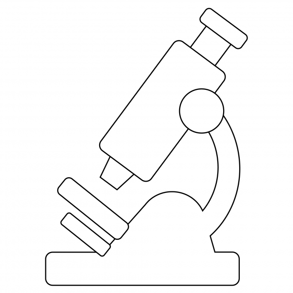 Microscope Emoji coloring page image
