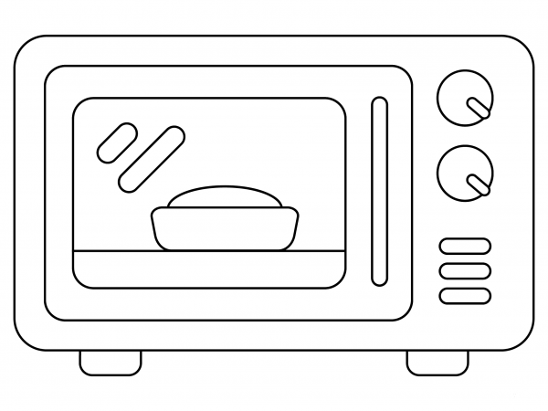 Microwave coloring page image