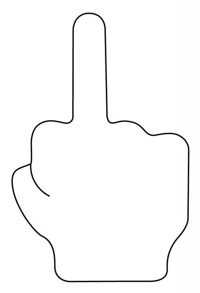 Middle Finger Emoji coloring page image