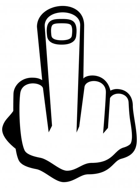 Middle Finger Emoji coloring page image