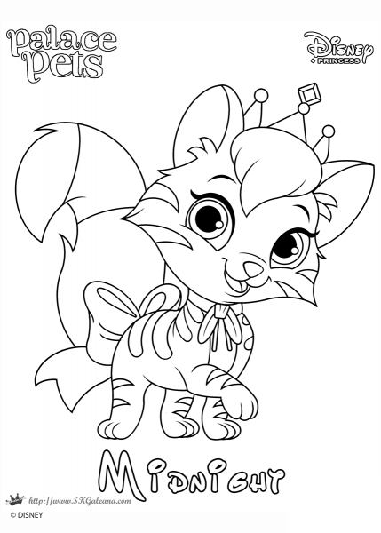 Midnight Princess coloring page image