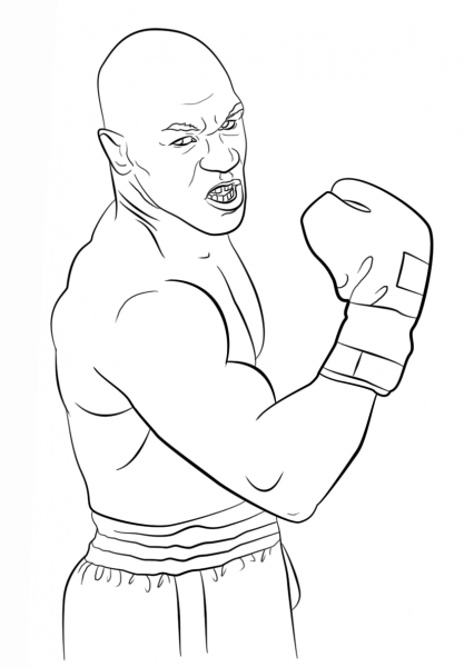 Mike Tyson coloring page image