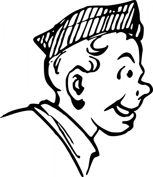 Military Boy coloring page image