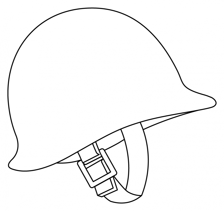 Military Helmet Emoji coloring page - ColouringPages