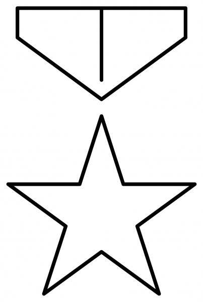 Military Medal Emoji coloring page image