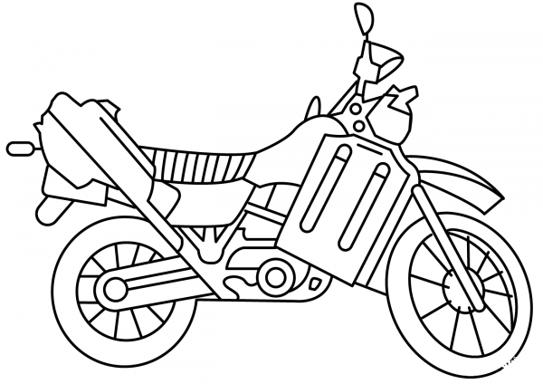 Military Motorcycle coloring page image