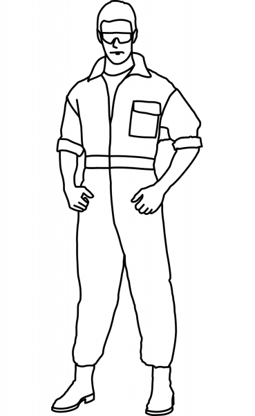 Military Pilot coloring page image