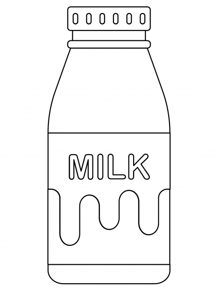 Milk Bottle coloring page image