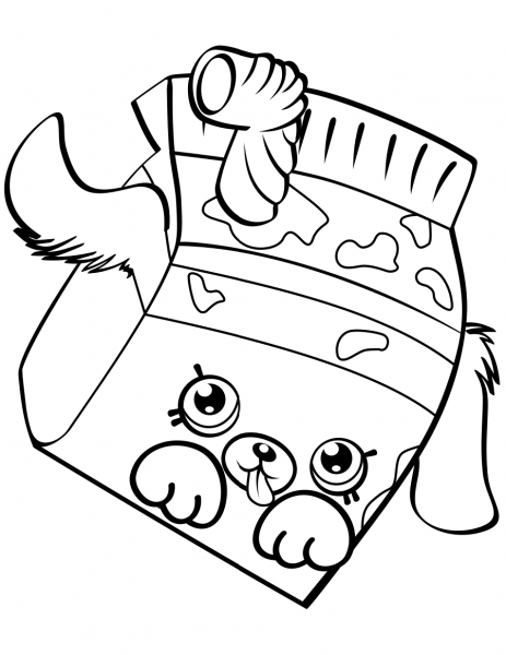 Milk Bud Shopkin coloring page image
