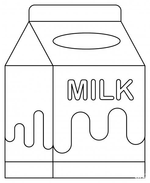 Milk Carton coloring page image