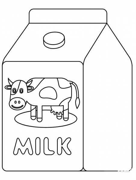Milk Carton coloring page image