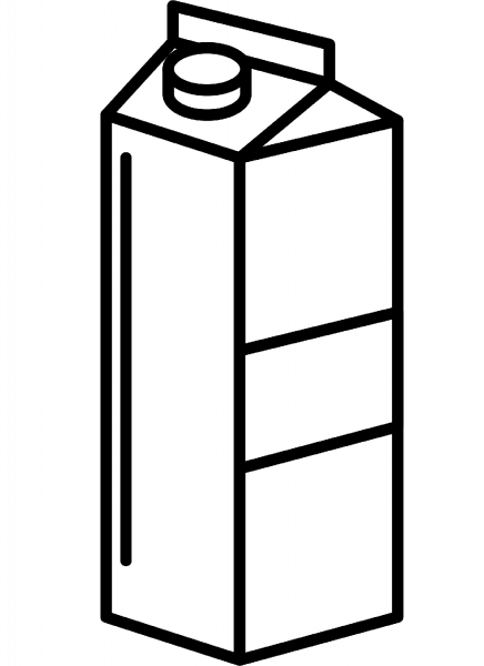 Milk Carton coloring page image