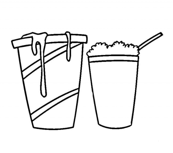 Milkshake  coloring page image