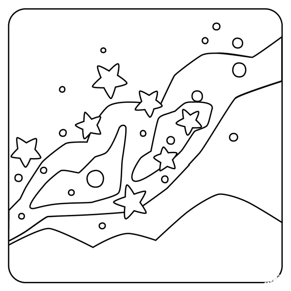 Milky Way Emoji coloring page image