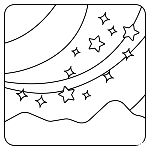 Milky Way Emoji coloring page image