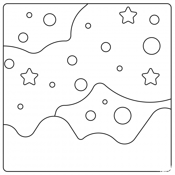 Milky Way Emoji coloring page image