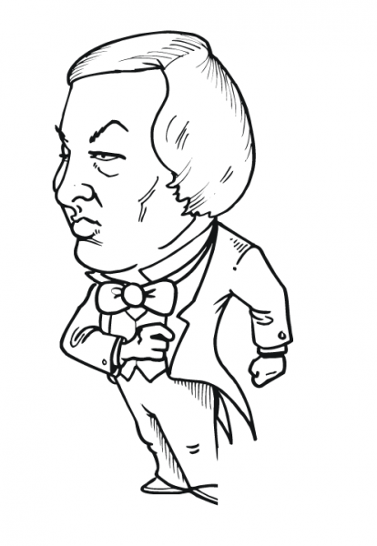 Millard Fillmore Caricature coloring page image