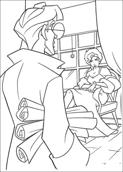 Milo is ready to report coloring page image
