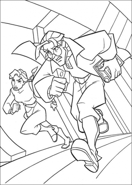 Milo is running coloring page image