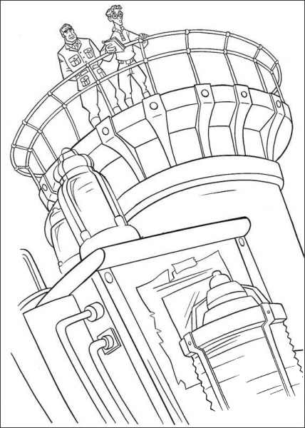 Milo is watching from the deck coloring page image