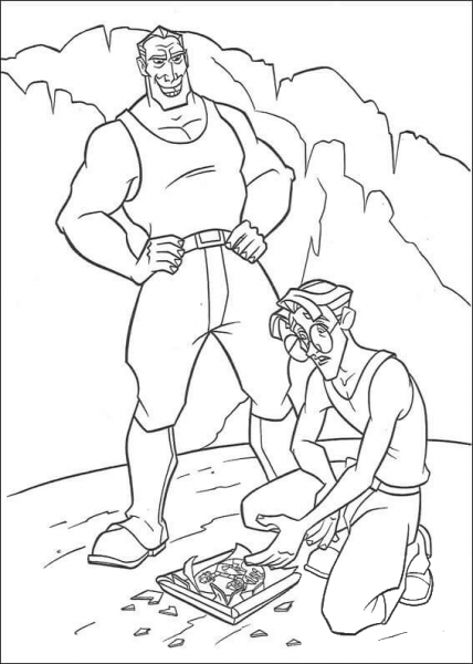 Milo Tries To Solve The Mistery coloring page image