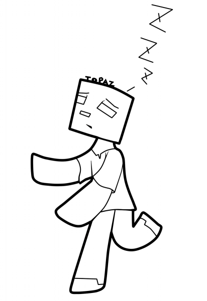 Minecraft Cartoon Zombie coloring page image