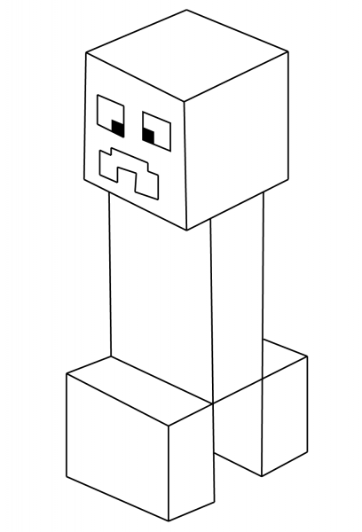 Minecraft Creeper coloring page image