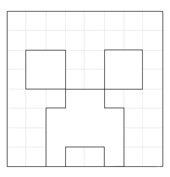 Minecraft Creeper Face coloring page image