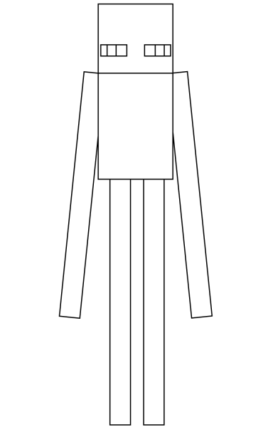 Minecraft Enderman coloring page image
