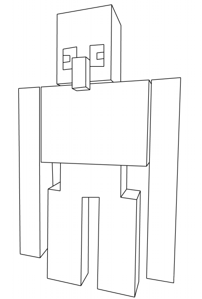 Minecraft Iron Golem coloring page image