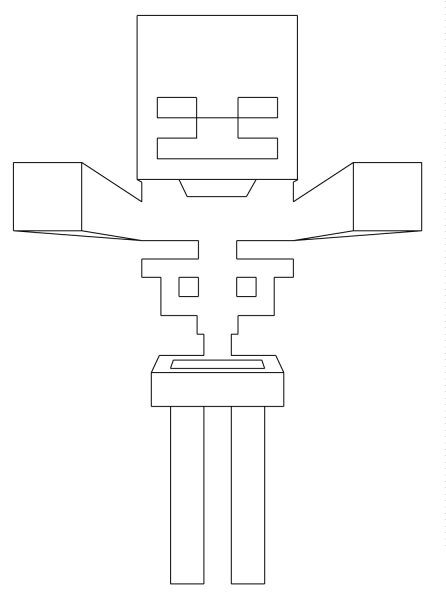 Minecraft Skeleton coloring page image