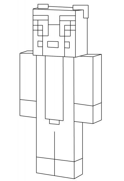 Minecraft Stampylongnose coloring page image