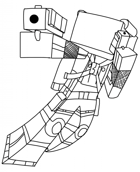 Minecraft Universe coloring page image