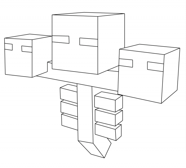 Minecraft Wither coloring page image