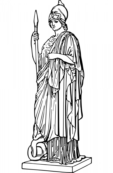 Minerva coloring page image