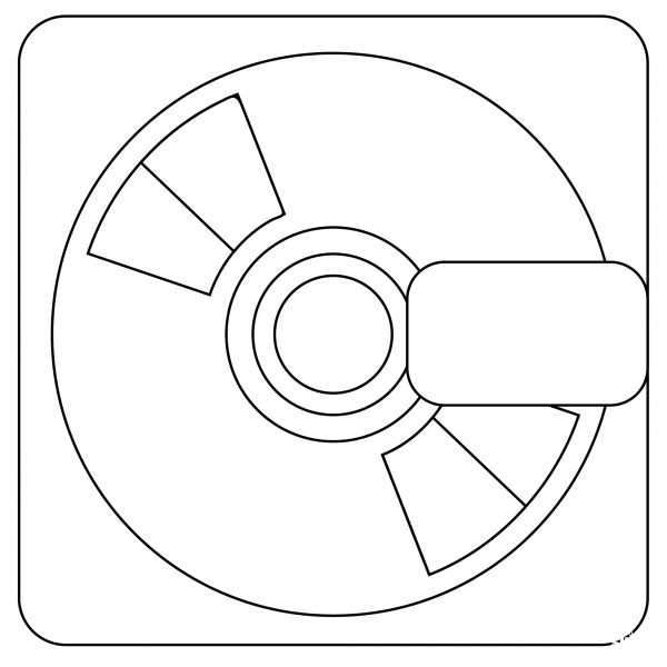 Mini Disc Emoji coloring page image