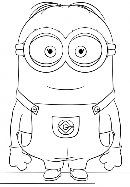 Minion Dave coloring page image