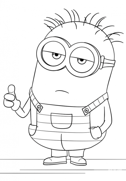 Minion from Despicable Me 3 coloring page image