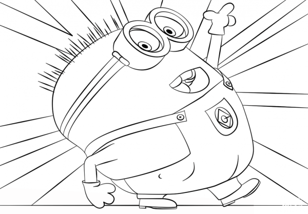 Minion Jerry coloring page image