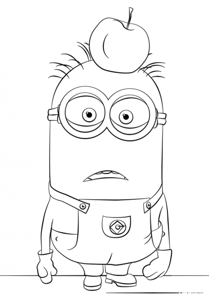 Minion Tom coloring page image