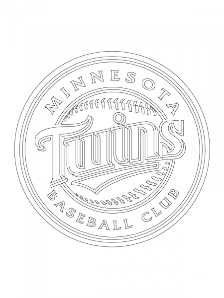 Minnesota Twins Logo  coloring page image