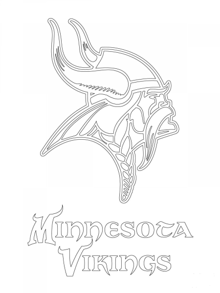 Minnesota Vikings Logo  coloring page image
