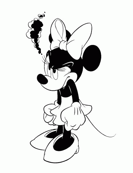 Minnie Is Angry  coloring page image