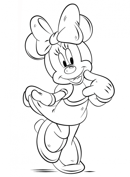 Minnie Mouse coloring page image